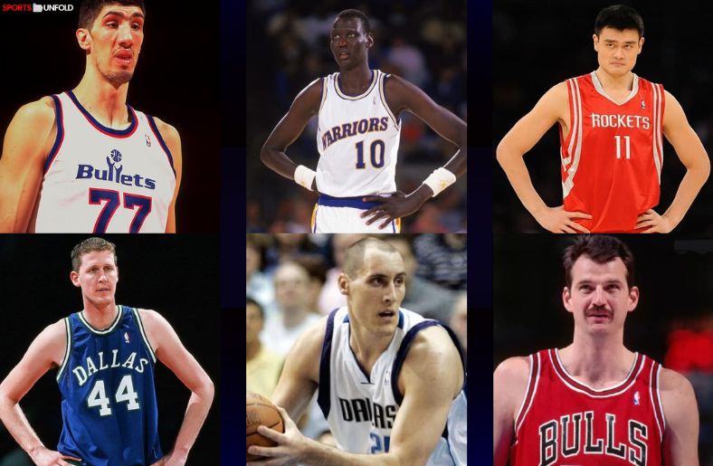 Who are the 10 tallest players in NBA history?