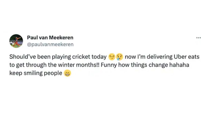 Paul Van's Uber Eats to cricketer journey tweet goes viral after win against South Africa